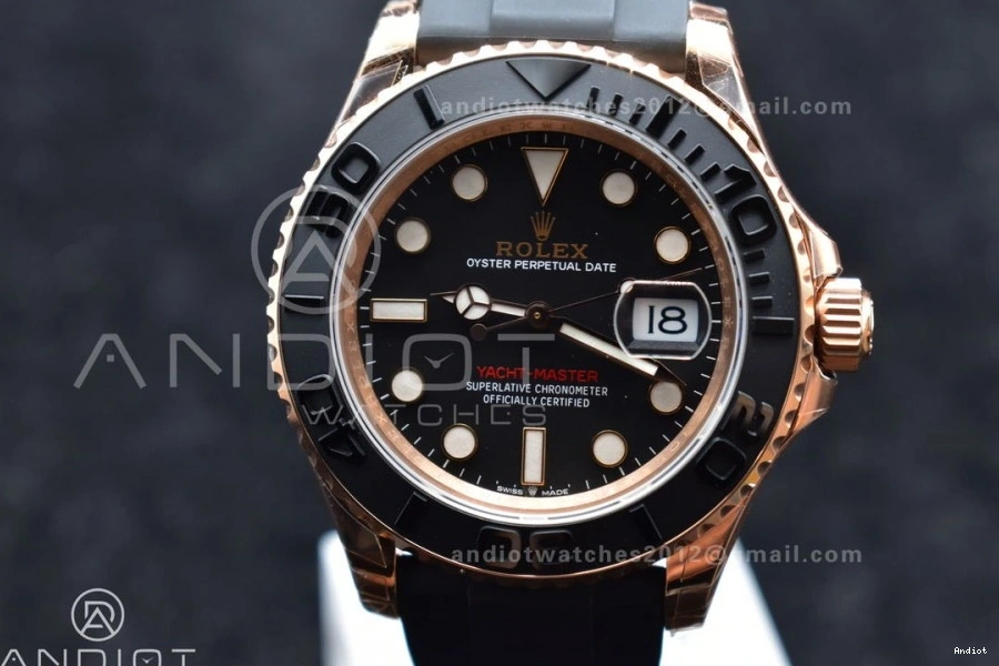 on Bezel Black Ceramic VS3235 Strap VSF Edition Oysterflex Yacht-Master 1:1 Best Rubber 126655 0520